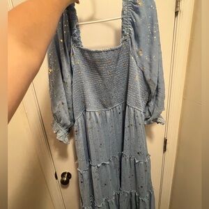 Blue and Gold Star Ivy City Dress